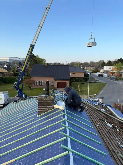 Dakrenovatie Ninove - Tijdens